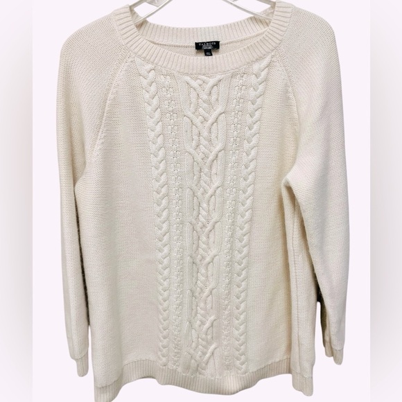 Talbots Sweater Women’s Plus 2X Petite 10%‎ Angora Cream Cozy Cable Knit - Picture 9 of 9